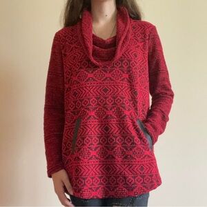 Style & Co. Red Cowl Neck Sweater